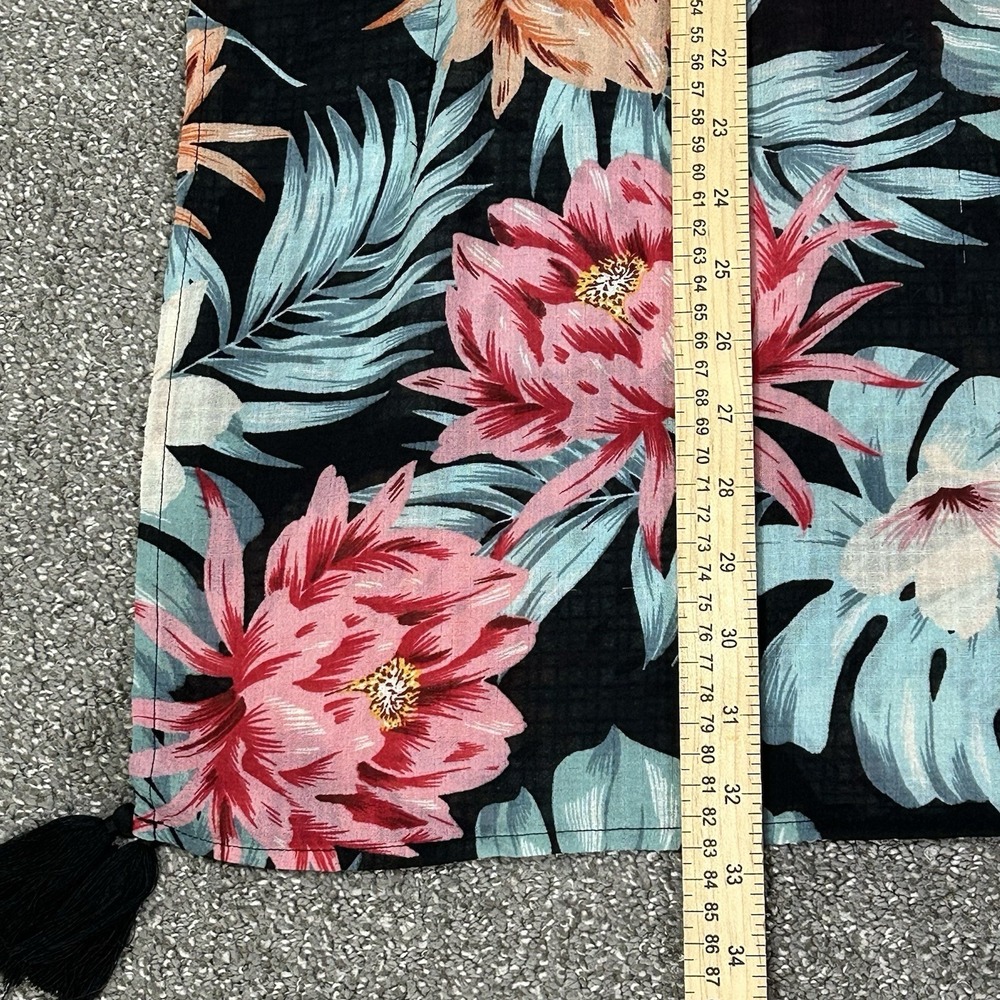Kona Sol Women's Floral Criss Cross Lattice‎ Back Swim Cover Stretch Size SMALL - Picture 9 of 9